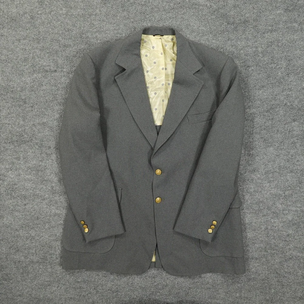 Vintage The‎ Classic Collection Sport Coat Mens 48 Gray Two Button Sears Blazer